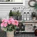 2 Pcs Artificial Flowers Geranium Bush Artificial Flowers Begonia Pink Silk Geranium Flowers for Outdoors Artificial Geraniums Bundles for Planter Indoor Garden Home Decoration Wedding