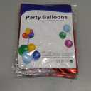 50 Pcs Red Foil Cone Star Balloons - 26 Inch Explosion Mylar Balloons, 12 Point 3D Starburst for Party Supplies, Christmas, Birthday, Wedding Decorations Pack of 7