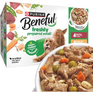 Purina Beneful Gravy Wet Dog Food Variety Pack, Prepared Meals Stew - (12) 10 oz. Tubs (EXP 02/28/27)