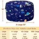 Jorbest Bean Bag Chair for Kids and Teens, Memory Foam Bean Bag Chairs with Washable Velvet Cover, Soft Space Bean Bag Sofa for Lounging, Boys Room Decor, X-Large 30" W x 18" H