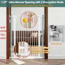 AiWMGL 40.55" Tall, 61.61-69.48 Inch Wide, 1.37" Ultra Narrow Spacing Dog Pet Baby Gate Indoor for Doorway Hallway, Pressure Mounted 62 63 64 65 66 67 68 69 Inches Wide