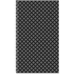 2 x Softcover Spiral-Bound Black and White Pattern Internet Address & Password Keeper Book, 94 pages; 5" x 8-1/2"