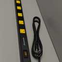 DEWENWILS 9 Outlet Heavy Duty Power Strip with Circuit Breaker, UL Listed, Wide Spaced Long Power Strip, 6FT Power Cord, Wall Mount Metal Power Bar for Workshop, Enclosed Garage, Office, Workbench