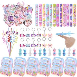 160 PCS Axolotl Party Favors Axolotl Birthday Decorations Goodie Bags Stuffers Kit Axolotles Birthday Party Supplies for Pinata Filler Gift Bags (Serves 12)