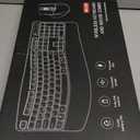 Wireless Keyboard and Mouse Combo, 2.4G Full Size Wave Keys Ergonomic Keyboard with Wrist Rest and 3Level DPI Adjustable Wireless Ergonomic Mouse for Windows, Mac OS Desktop/Laptop/PC(Black)