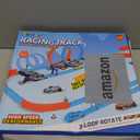 Slot Car Race Track Sets with 360 Thrill Loops & 4 High-Speed Cars, 64 Pcs Large Flexible Racing Track for Kids Ages 3-5 4-8 8-12, Race Car Toys Gift for Boys Girls Birthday Christmas