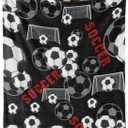 Soccer Blanket Gifts for Boys Kids Soccer Lovers, Sport Ball Print Soft Cozy Blanket for Couch Bed 50"X40"