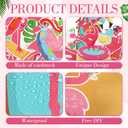 Cholemy 200 Pcs Flamingo Theme Party Decor, Summer Pink Flamingo Cutouts with 400pcs Glue Point Hawaiian Theme Paper Cutting for Bulletin Border Decor Birthday Party Supplies