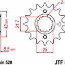 JT Sprockets JTF516.13 13T Steel Front Sprocket , Black