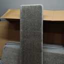 Carpet Stair Treads  Non-Slip Bullnose Carpet for Stairs  Indoor Stair Pads  Self-Adhesive  Skid Resistant & Washable  14- Pack Silver Grey 9.5" x 30"x 1.3"