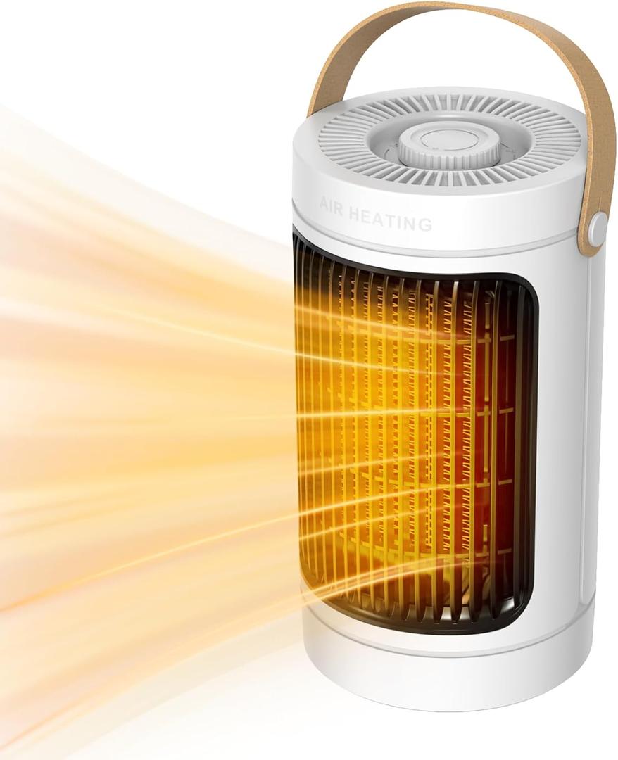 Electric Space Heater for Indoor Use, ADTARK 1500W Portable Small Fast Heater with Thermostat, PTC Heating, 3 Modes Adjustable, Overheat & Tip-Over Protection, Mini Heater for Bedroom, Office, Dorm