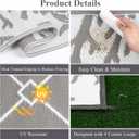 Vaukki Reversible Rugs, Plastic Straw Outdoor Doormat, Fade Resistant Plastic Outdoor Patio Mat, Lightweight Ocean Area Carpet for Patio, RV, Camping, Beach, Deck, Backyard and Picnic (Grey, 5'x8')