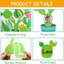 5 x Cactus Cutouts Picture Frame Bulletin Board Decorations Set Summer Plants Flower DIY Photo Cutouts for Classroom Back to School Whiteboard Chalkboard Wall Decor Teacher Supplies