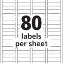 Avery Printable Return Address Labels with Sure Feed, 0.5" x 1.75", Matte Clear, 800 Blank Mailing Labels (15667)