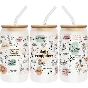 1 Pack SUCHAGIFT Gifts for Women - Friendship Gifts for Friends - Best Friend Christmas Gift Ideas, Birthday Ideas for Women Friendship - Inspirational Daily Affirmations Mental Health Gift - Can Glass