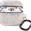 Sparkly Case Compatible with AirPods 4 Generation(2024) with Keychain,Shockproof Protective Premium Bling Rhinestone Cover Skin for AirPods 4 Charging Case (AB for 4rd)