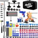 Super PDR Paintless Dent Repair Kit 148PCS Dent Puller Kit with LED Light Board Can Removal 99% of Car Dents in 30 Minutes for Repair Work of Big Dents, Small Dents, Door Ding, Creases and Hail Damage (EXP 12/31/36)