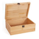 Woiworco Large Bamboo Wooden Storage Box with Hinged Lid, 11 x 7.9 x 4.5 inch Natural Wooden Box for Crafts, Art, DIY, Stash, Keepsake, Gifts