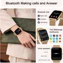 Smart Watch for Women Fitness Tracker: Gold Smart Watches for Women Digital Mens watches Make/Answer Call Waterproof Running Smartwatch Android Phone iPhone Samsung Compatible Heart Rate Monitor