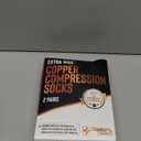 Doctor's Select Copper Plus Size Compression Socks Wide Calf - 2 Pairs | 20-30mmHg Extra Wide Calf Compression Socks Women | Swelling & Circulation Support | Black, Size: 2X-Large