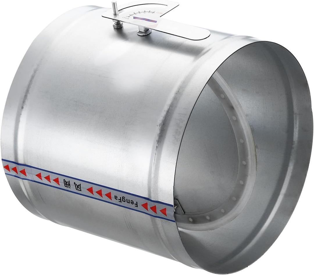 PATIKIL 10" HVAC Duct Manual Volume Damper, Metal Adjustment Airflow Ducting Backdraft Damper Control for Air Ventilation System