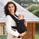 Momcozy Breathable Mesh Baby Carrier, Ergonomic and Lightweight Infant Carrier for 7-45lbs with Enhanced Lumbar Support, All Day Comfort for Hands-Free Parenting, Air Mesh-Black
