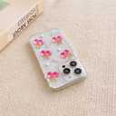 Roemary Cherry Case for iPhone 15,for iPhone 15 with Red Cherry,Floral Design TPU Soft Bumper Protective Cover for iPhone
