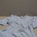 Valphsio Womens V Neck Beach Romper Ruffle Layered Drawstring Waisted Shorts Jumpsuit (X-Large, Sky Blue)