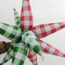 32Inch Red&Green Gingham Plaid Star burst Foil Balloon,Chirsmas Party Decoration Balloons,12pcs Spike Explplosion Balloon For Farmhouse Wedding, Picnic, Birthday, and Festival Decorations