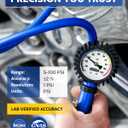 GERCHWAY Tire Inflator with Pressure Gauge and Longer Hose - Most Accurate, Heavy Duty Air Chuck with Gauge for Air Compressor Tire Inflator Attachment - 100PSI