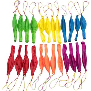 Latex Balloon Party Decorations Colorful Punch Balloons with Rubber Handle Heavy Duty Bounce Punching for Kids Birthday Wedding Multicolor