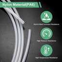 M METERXITY Nylon Line Hose Tube, 0.1"(2.5mm) ID x 0.16"(4mm) OD PA6 Pneumatic Air Line Tubing for Fluid Transfer/Trailer Air Brake System, Polyamide Water Fuel Pipe [3 M/10FT, Translucent]