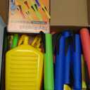 Rocket Launcher Power Air Toy Set with 10 Multi-Color Foam Rockets Launch Pad, Outdoor Activity Game