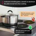 9.5 Inch Thermochromic Silicone Induction Cooktop Protect Mat,2Pcs Induction Cooktop Protective Cover,Non-Slip Pads to Prevent Pots and Pans from Sliding While Cooking