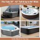 Hot Tub Cover Lift Adjustable U-Arms Spa Cover Lifter Hot Tub Accessories Universal Fit Most Spas Hot Tubs Hydraulic Assist Removal System