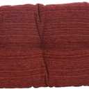 Klear Vu Corner Nook or Piano Seat Omega Non-Slip Tufted Bench Cushion for Indoor Furniture, Entryway Storage, Bay Window, 35 Inches, 17 Red