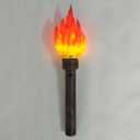 Handheld Torch Prop LED Light,18.05inch Long,Realistic Flame Torch for Olympia Games Sports Competitions Themed Party Camping Halloween Christmas Easter,Resin Lampshade and Retro Handle