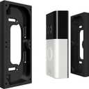 Premium Ring Battery Doorbell Mount - 0.5 Spacer for Ring 3, Ring 4, Ring Battery PRO, Ring Battery Plus - Black, HRF00-RING3-0.5-BLK