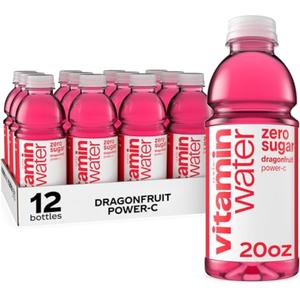 vitaminwater zero sugar power-c, electrolyte enhanced water w/vitamins, dragonfruit drinks, 20 fl oz (Pack of 12), BBD Feb 9, 2026