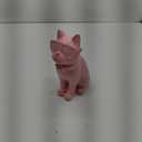 Holiday Home Sitting Cat Decor - Pink