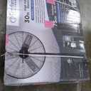 Comfort Zone Industrial Pedestal Fan, 30 inch, 3 Speed, High Velocity, Adjustable Height 56 to 76, Metal, Meets OSHA Standards, Airflow 36 ft/sec, Ideal for Garage, Workshop or Warehouse, CZHVP30