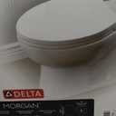 Delta Faucet Morgan Elongated Slow-Close White Toilet Seat with Non-Slip Seat Bumpers, White 811903-WH