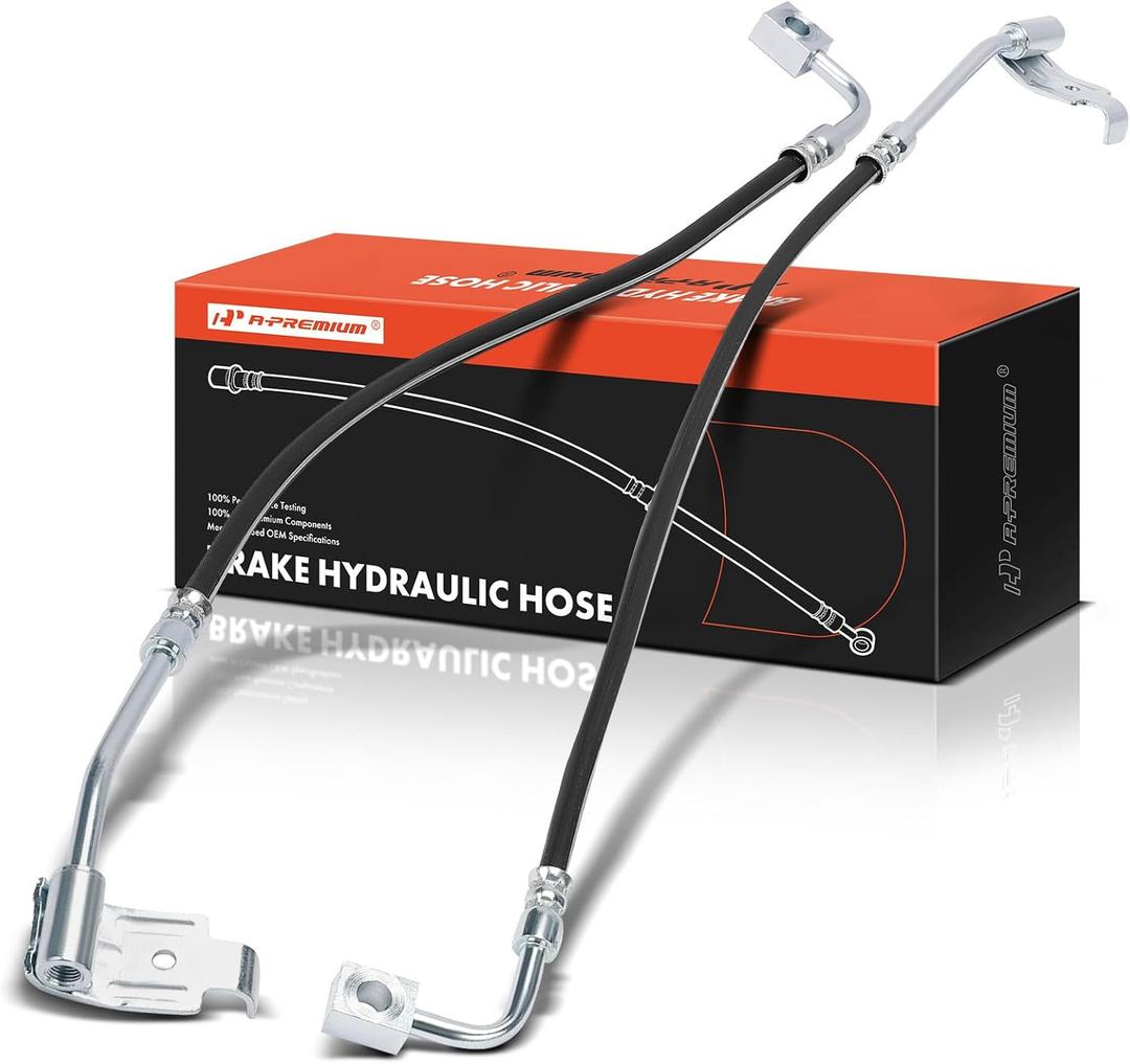 A-Premium Rear Driver and Passenger Side Brake Hydraulic Hose Compatible with Select Jeep Models - Wrangler 2007-2013 - Pack of 2