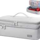 Double-Layer Travel Carrying Case Portable Storage Organizer Bag for Women, Compatible with Revlon One-Step Hair Dryer and Volumizer Hot Air Brush and Attachments Scandihome Series (Bag Only) (Grey)