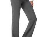 Tapata Women's 28''/30''/32''/34'' Stretchy Bootcut Dress Pants with Pockets Tall, Petite, Regular for Office Work Business (Gray, S)