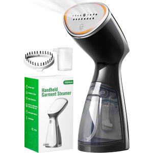 OGHom Portable Travel Handheld Steamer for Clothes, Garment Wrinkle Remover, 1000W Strong Penetrating Fabric Steamer, for Home, Office, Travel (ONLY FOR 120V) - Black