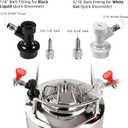 Ball Lock Keg Post Quick Disconnect Set, Corny Keg Connectors, 1 Pair Homebrew Stainless Corny Keg Post 19/32-18 Female Thread Keg Gas Liquid Post and 1 Pair Keg Post Fittings with Hose Clamps