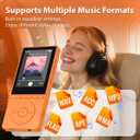 64GB MP3 Player with Bluetooth 5.3, Color Screen 2.4", Music Player with HiFi Sound, MP3 Players Built in HD Speaker Voice Recorder E-Book, Expanded Up to 128GB, Earphone Included, for Sports Runner