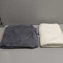 Wuwahold 2 Pack Bath Towel Set, Microfiber Super Soft Highly Absorbent, Durable Quick Drying Towels for Bathroom, Gym, Sports, Yoga(2 Piece 27" x 55", 1Grey+1Beige White)