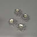 Enhon 2 Pairs Bathroom Faucet Knobs Replacement, Bathtub Faucet Handles Compatible with Delta/Delex/Peerless, Hot and Cold Sink Faucet Knobs Replacement Parts in Clear Acrylic, Include Screws